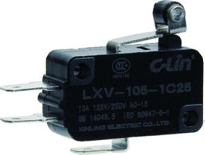 Short Hinge Roller Lever Micro Switch (LXV-105-1C25)